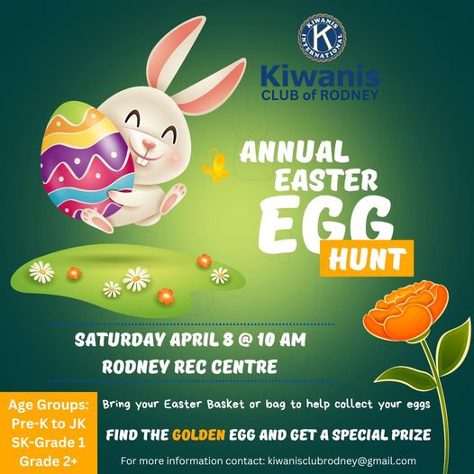 Kiwanis Club of Rodney Annual Easter Egg Hunt Elgin Tourism